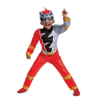Kinderen Power Rangers Dino Fury Rood Ranger Peuter Spier Kostuum