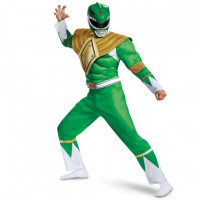 Power Rangers Groen Ranger Spieren-kostuum voor heren