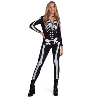 Womens rits skelet bodysuit