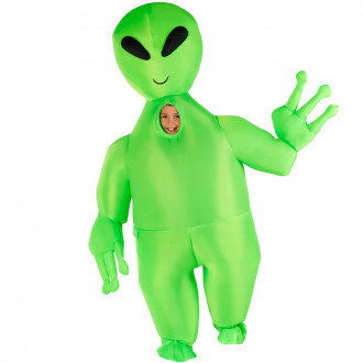 Kinderen gigantische opblaasbare buitenaardse kostuum