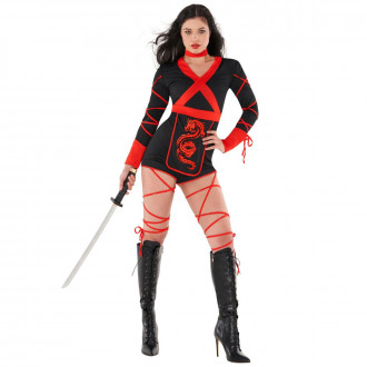 Dames Draak Ninja Playsuit Kostuum