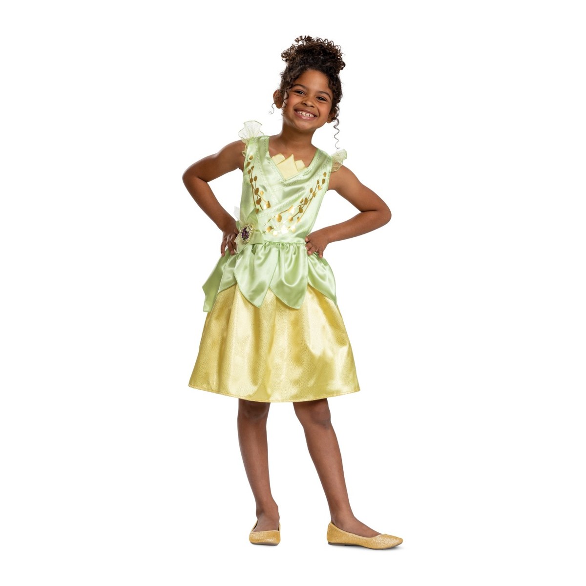 Klassiek Disney prinses Tiana kostuum voor kinderen