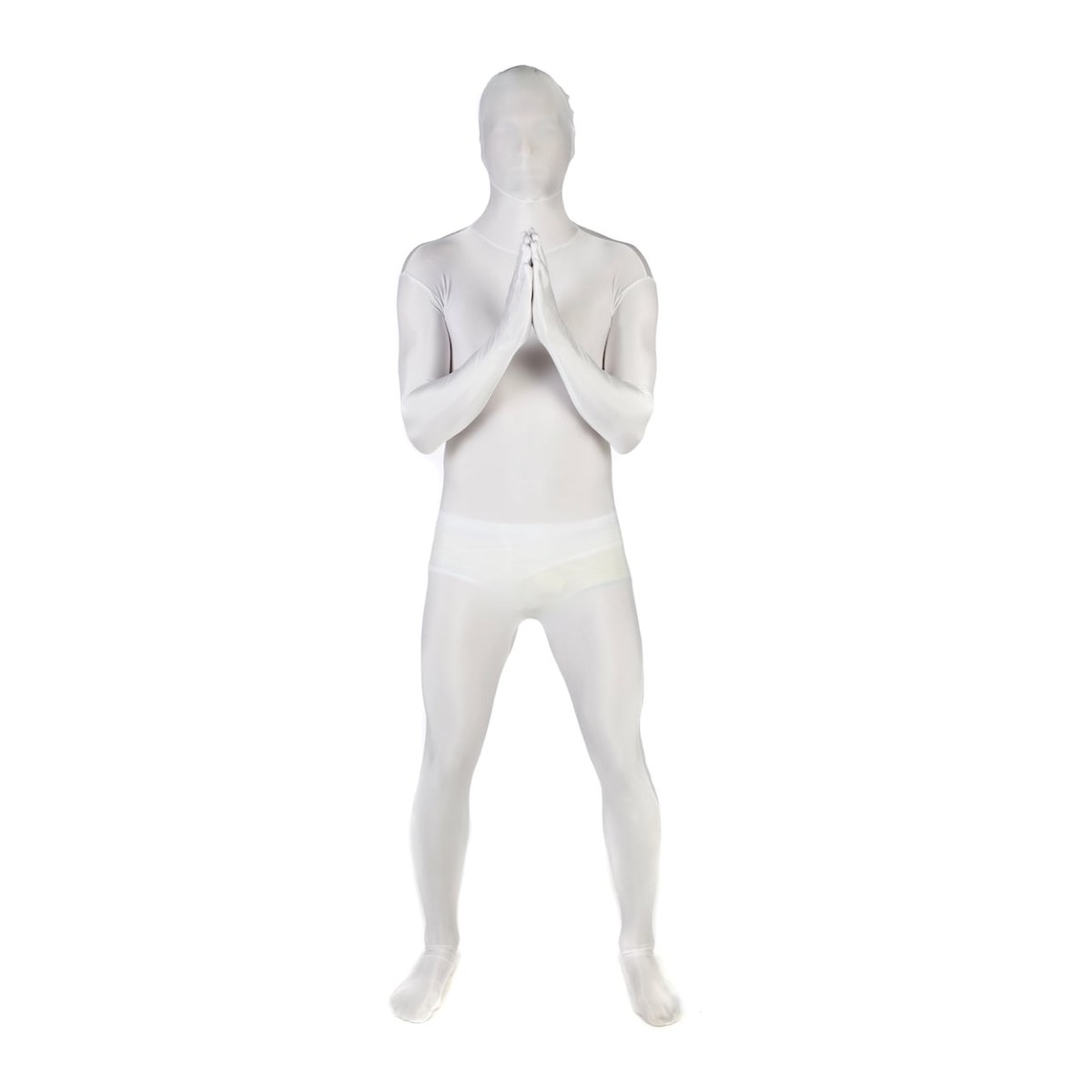 Heren wit Morphsuit kostuum