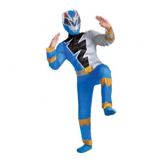 Power Rangers Dino Fury Blauw Ranger Spieren-kostuum voor kinderen