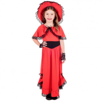 Burgeroorlog Dame Scarlet-jurk voor kinderen