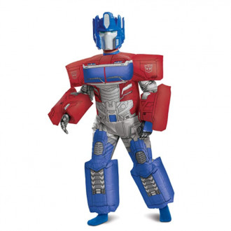 Optimus Prime Kostuum, Opblaasbaar Transformer Kostuums for Jongens, Kinderen Size Fan Operated Expandable karakter Blow Up Suit