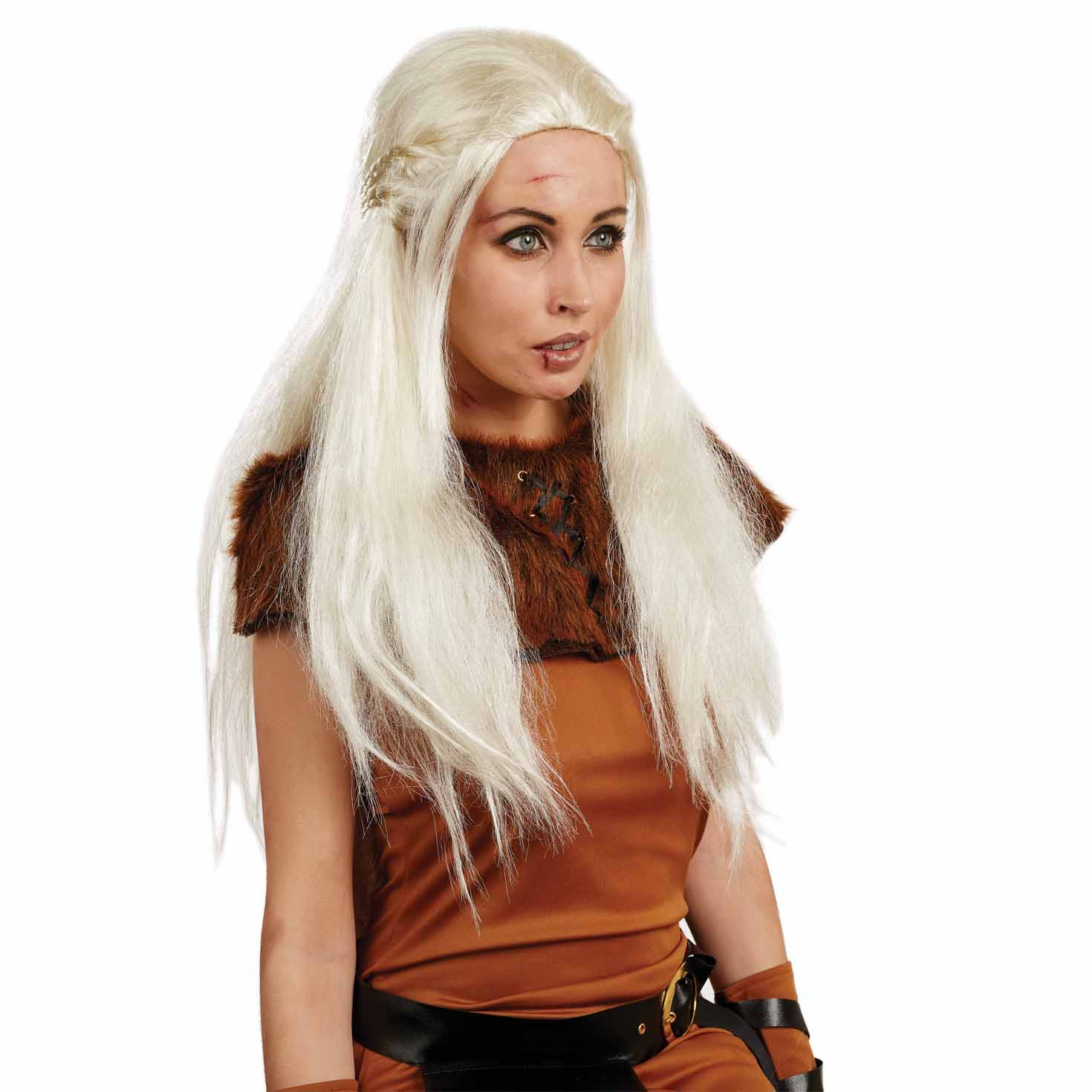 Wit-Blonde Drakenkoningin Pruik