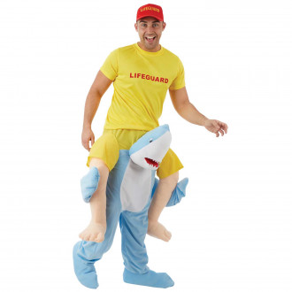 Haai piggyback Kostuum voor Volwassenen