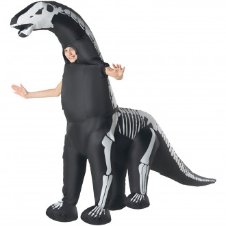 Aufblasbares Diplodocus-Skelett Kinder-Riesen-Kostüm