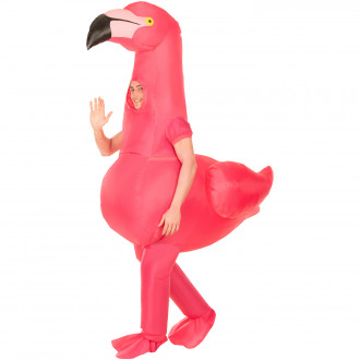 Flamingo opblaasbaar kostuum
