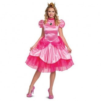 Prinses Peach Luxe kostuum voor dames