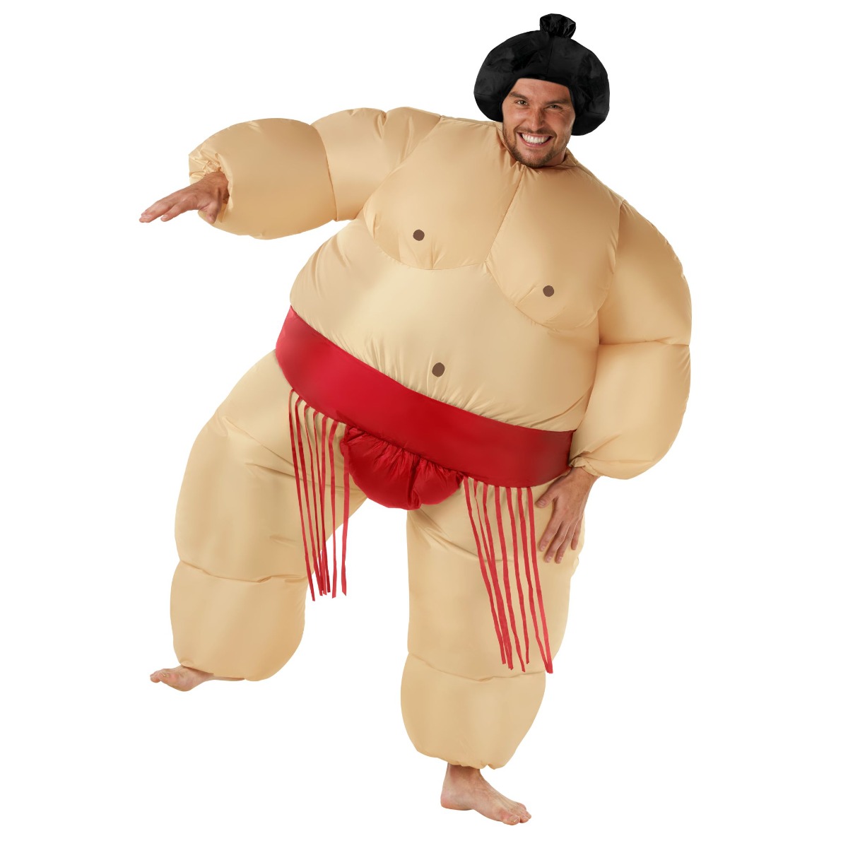 Heren Opblaasbaar Sumo Megamorph Kostuum Rood