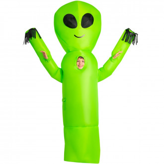 Zwaaiende Armen Alien Opblaasbaar Kostuum Voor Kinderen