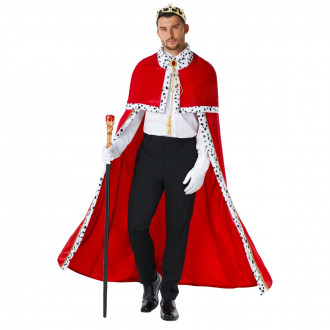 Mens Red King's Cloak Costume Accessory