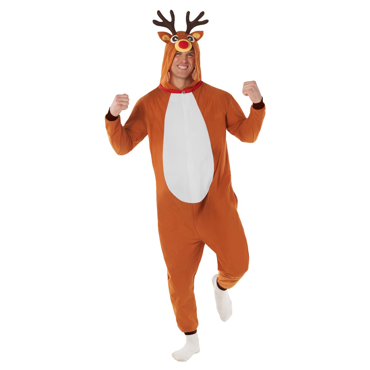 Heren Rudolph het Rendier Onesie-kostuum